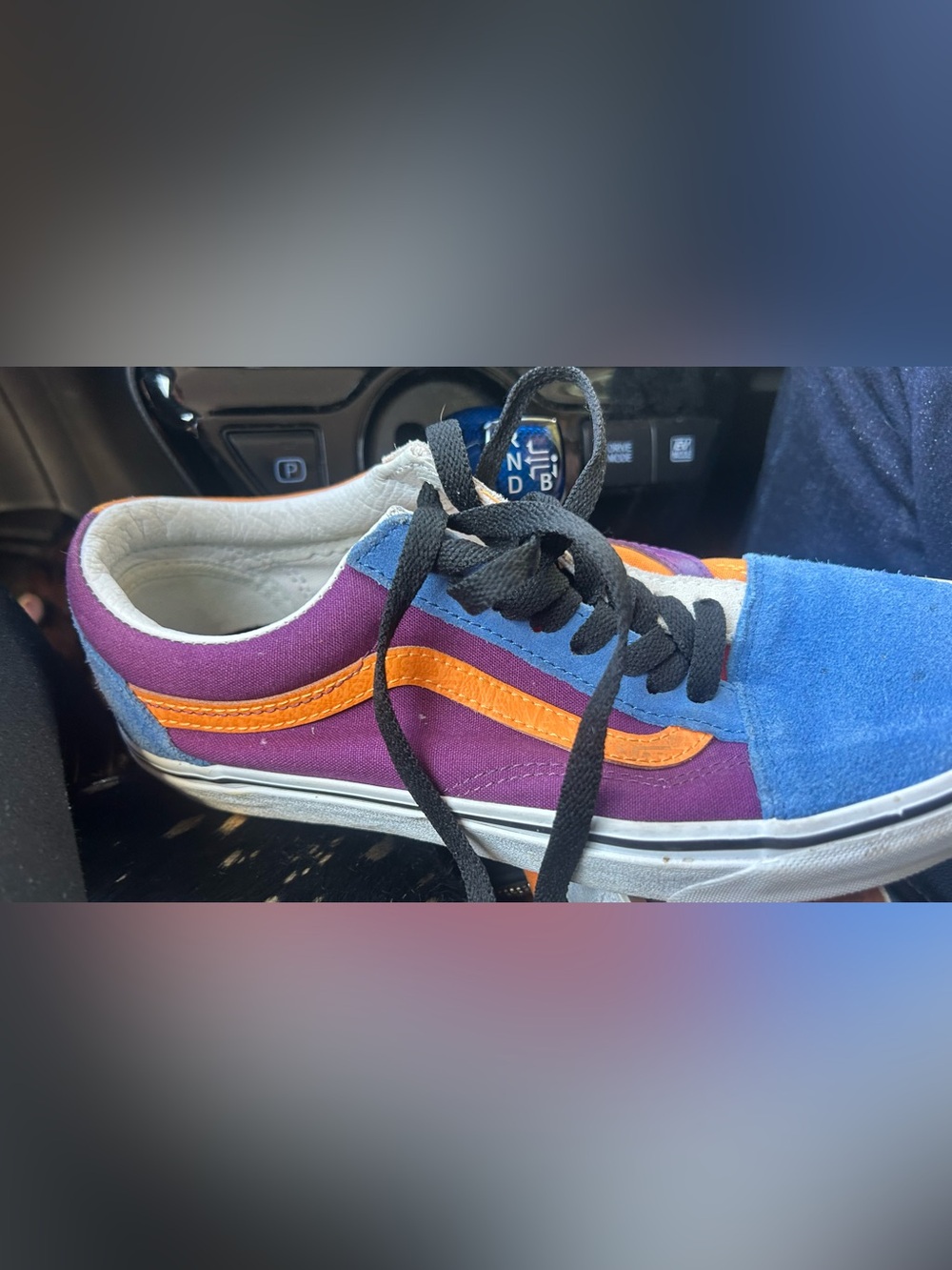 Vans Old Skool Colorblock Sneakers Blue Purple Orange NWOB Women’s 7.5